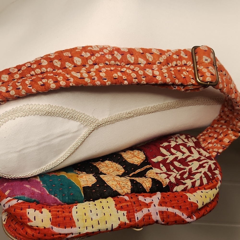 Colorful Patchwork Quilted World Finds Hippie Boho Sling Bag - Picture 4 of 12